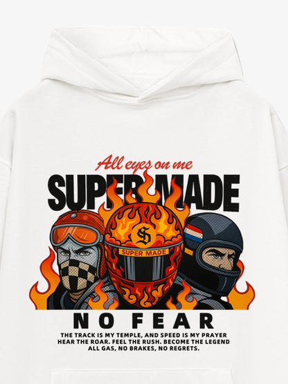Supermade Cyber Hot-blooded Motorcycle Hooded Sweatshirt 