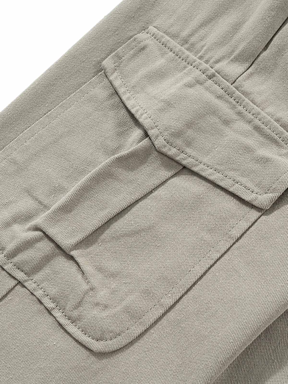 Multi-Pocket Slim Fit Flare Pants