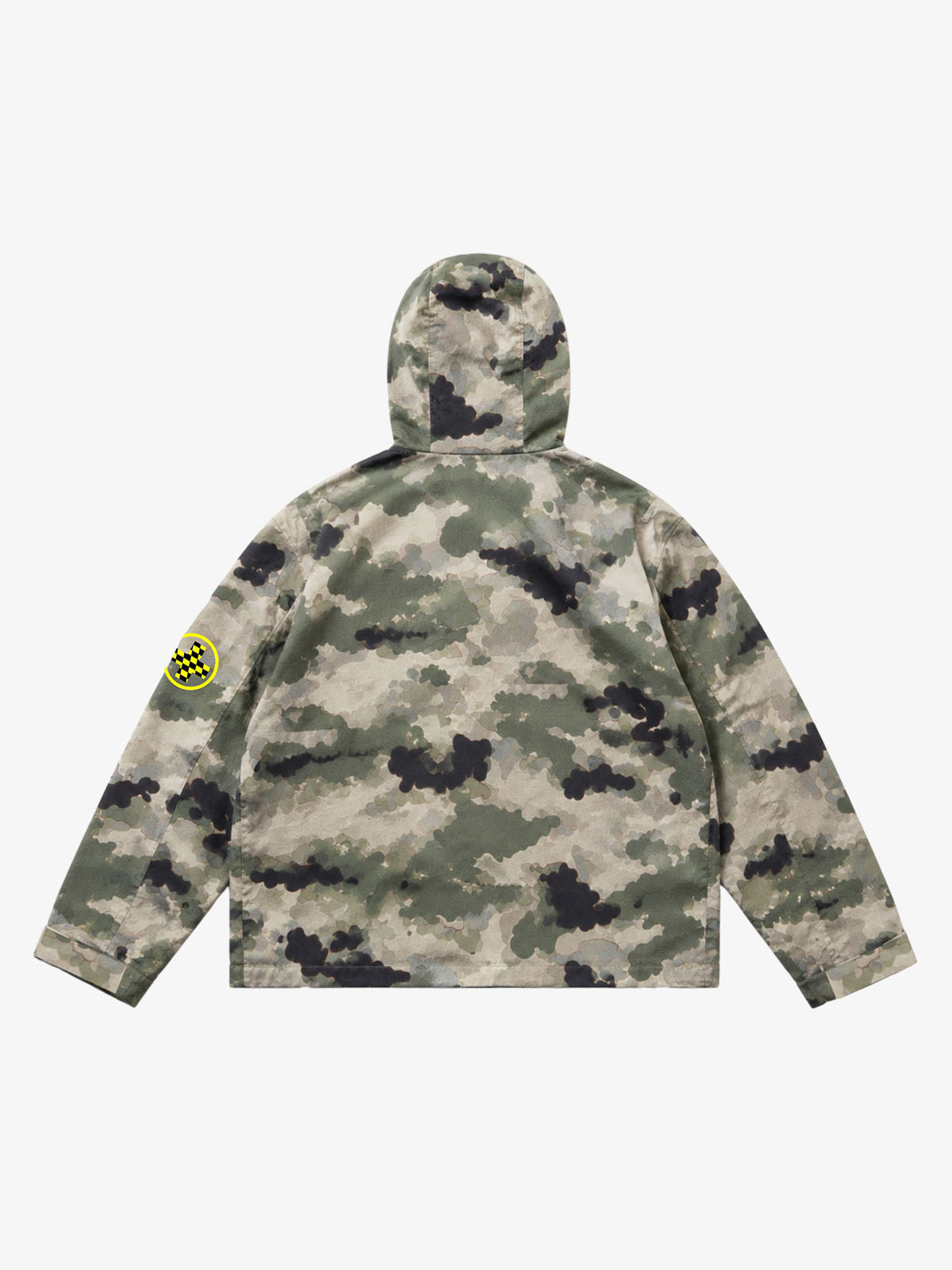 Camo Racing Embroidered Waterproof Hooded Sports Jacket