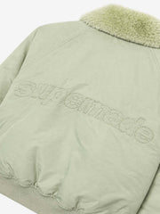 Faux-Shearling Collar Lightweight Padded Coat