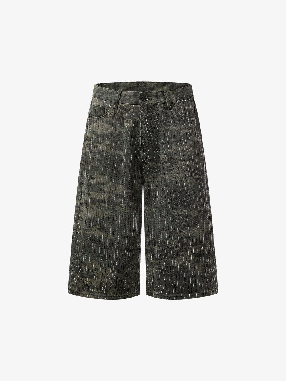 Camo Perforated Cargo Shorts
