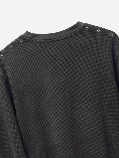 Waffle Knit Metal Detail Tee