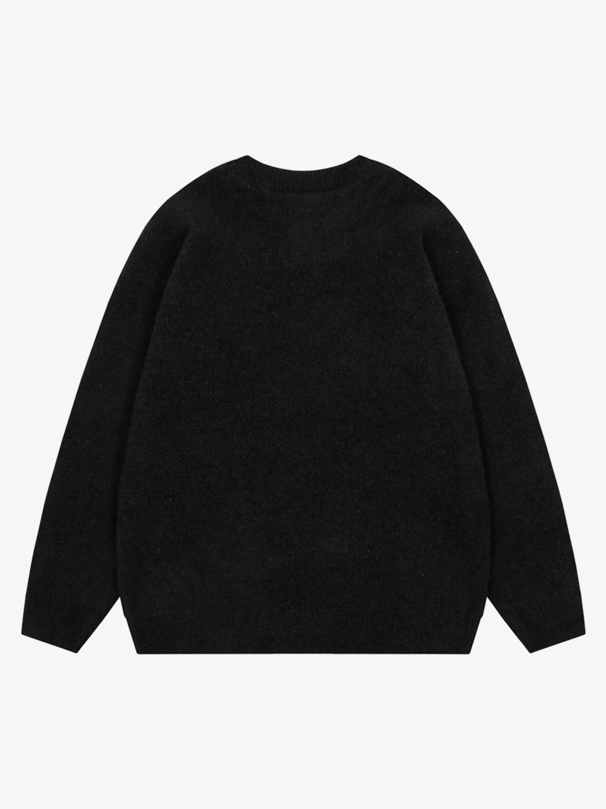 Embroidered Letter Knit Sweater 