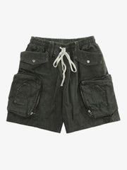 Heavy Tie Dye Multi Pockets Washed Shorts - 2088 