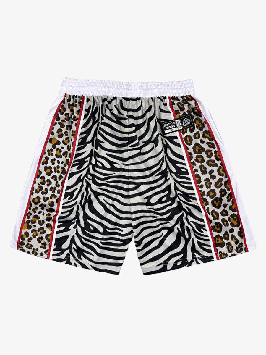 Mixed Animal Print Soccer Shorts 
