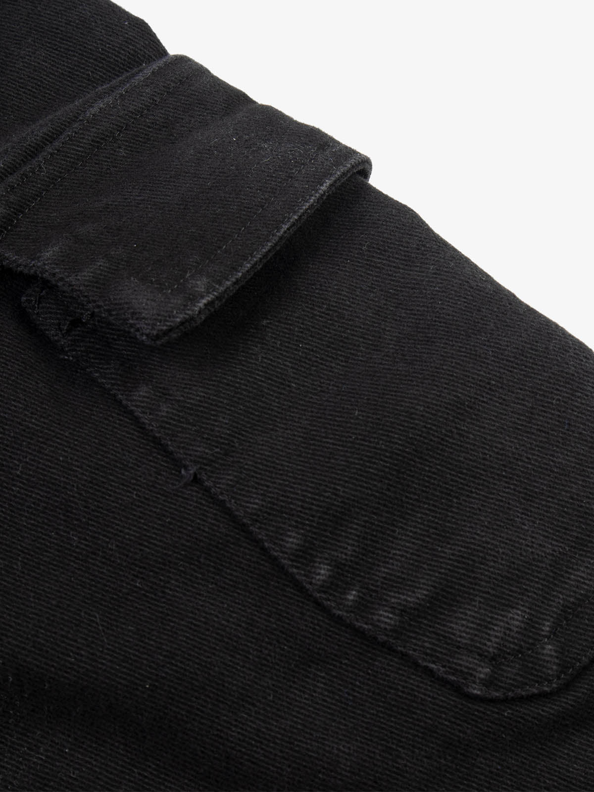 Studded Flared-Hem Utility Jeans; Black / S, Black / M, Black / L