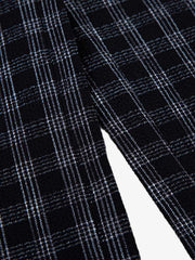 Pleated Plaid Drawstring Pants