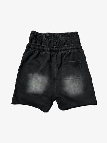 Studded Paneled Double-Waist Shorts
