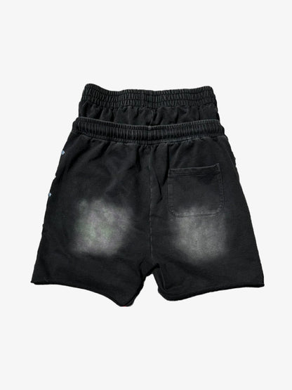 Studded Paneled Double-Waist Shorts
