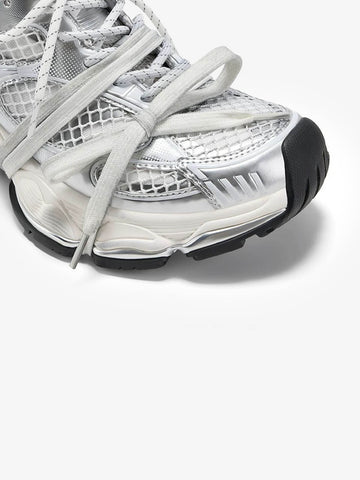 Metallic Mesh Chunky Spring-Loaded Sneakers