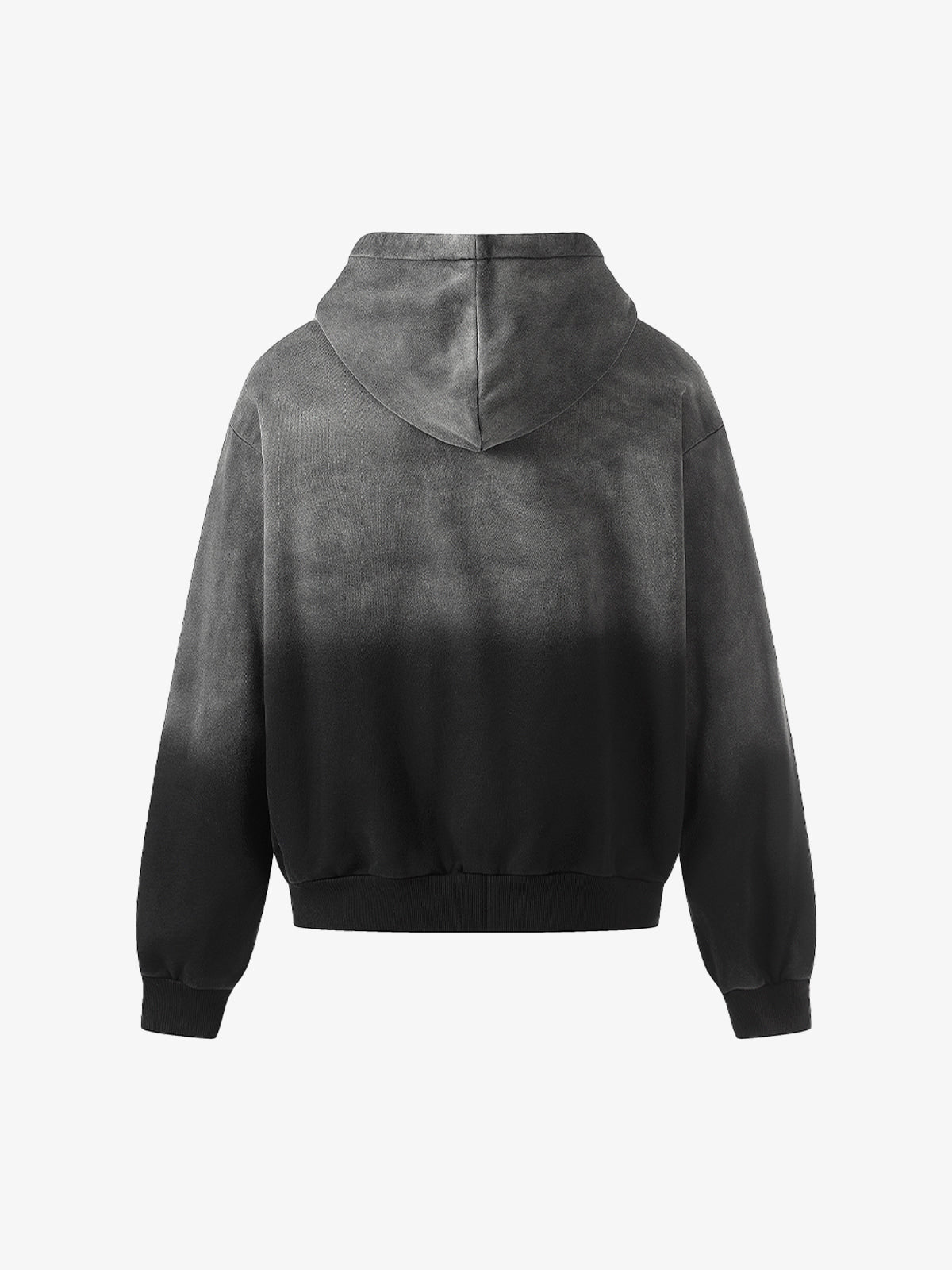 Distressed "23" Patch Zip Up Hoodie 