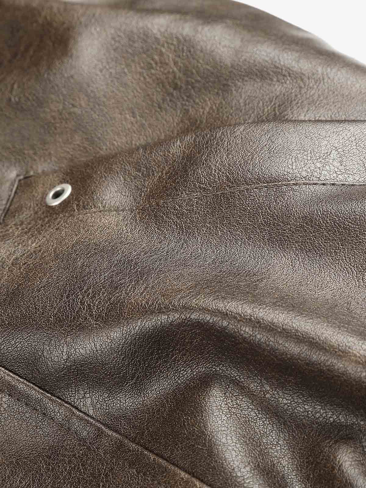Faux-Layered Oversized-Collar Padded Coat
