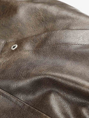 Faux-Layered Oversized-Collar Padded Coat