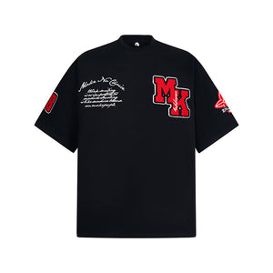 Heavy Embroidery Patch Embroidered T-shirt 