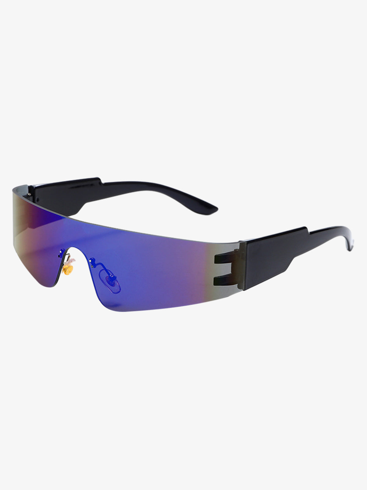 Stylish Rainbow Reflective Shield Sunglasses for Outdoor Activities 