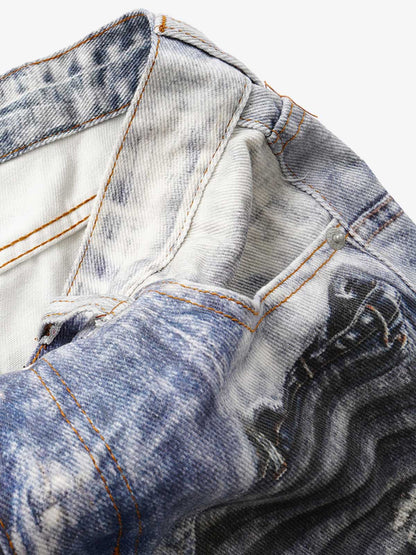 Jean baggy à jambes larges style punk