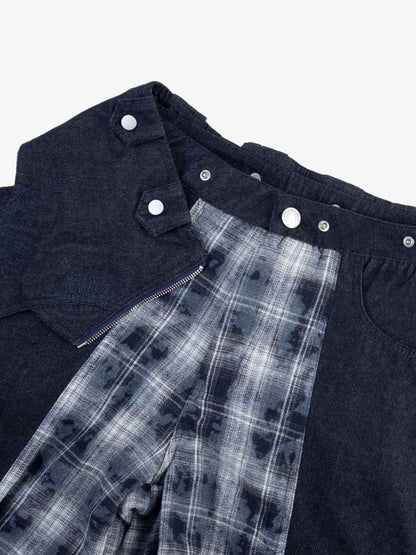 Deconstructed Cyber-Grunge Patchwork Denim Jeans 