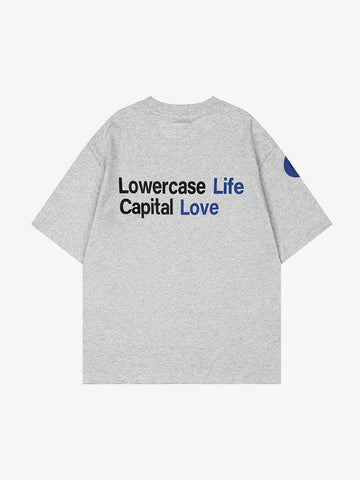 Oversized Letter Print Cotton T-Shirt