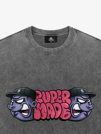 Supermade Graffiti Head Stylish Graphic T-Shirt 