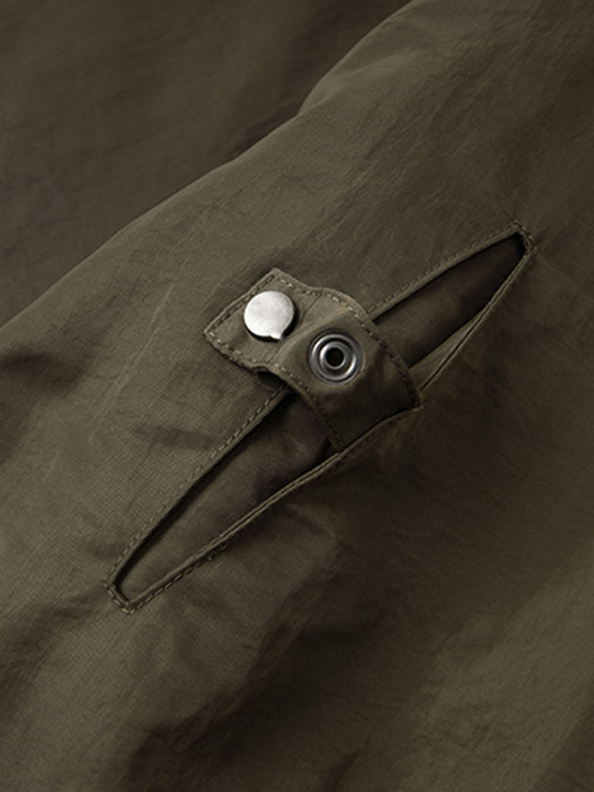 Olive Green Faux Fur Collar Padded Bomber Jacket 