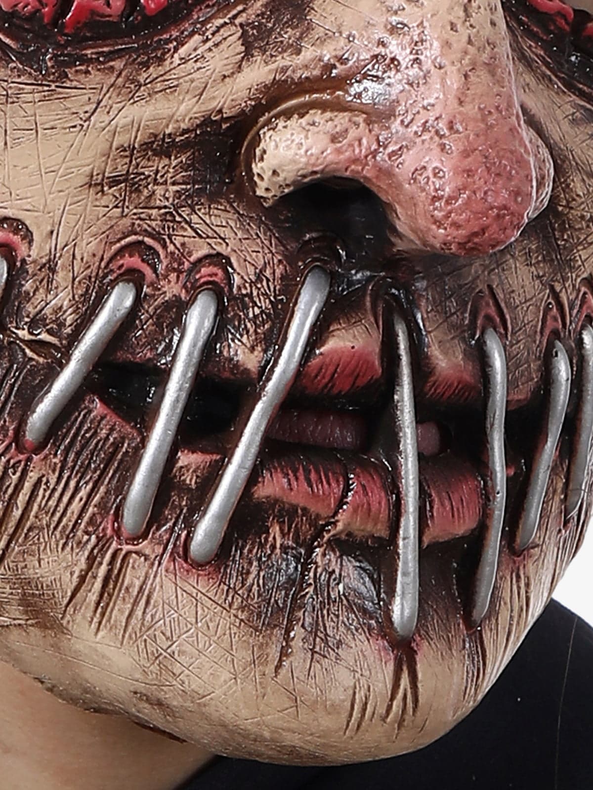 Halloween Zombie Mask with Scary Teeth and Bloody Eyes for Costume Parties 