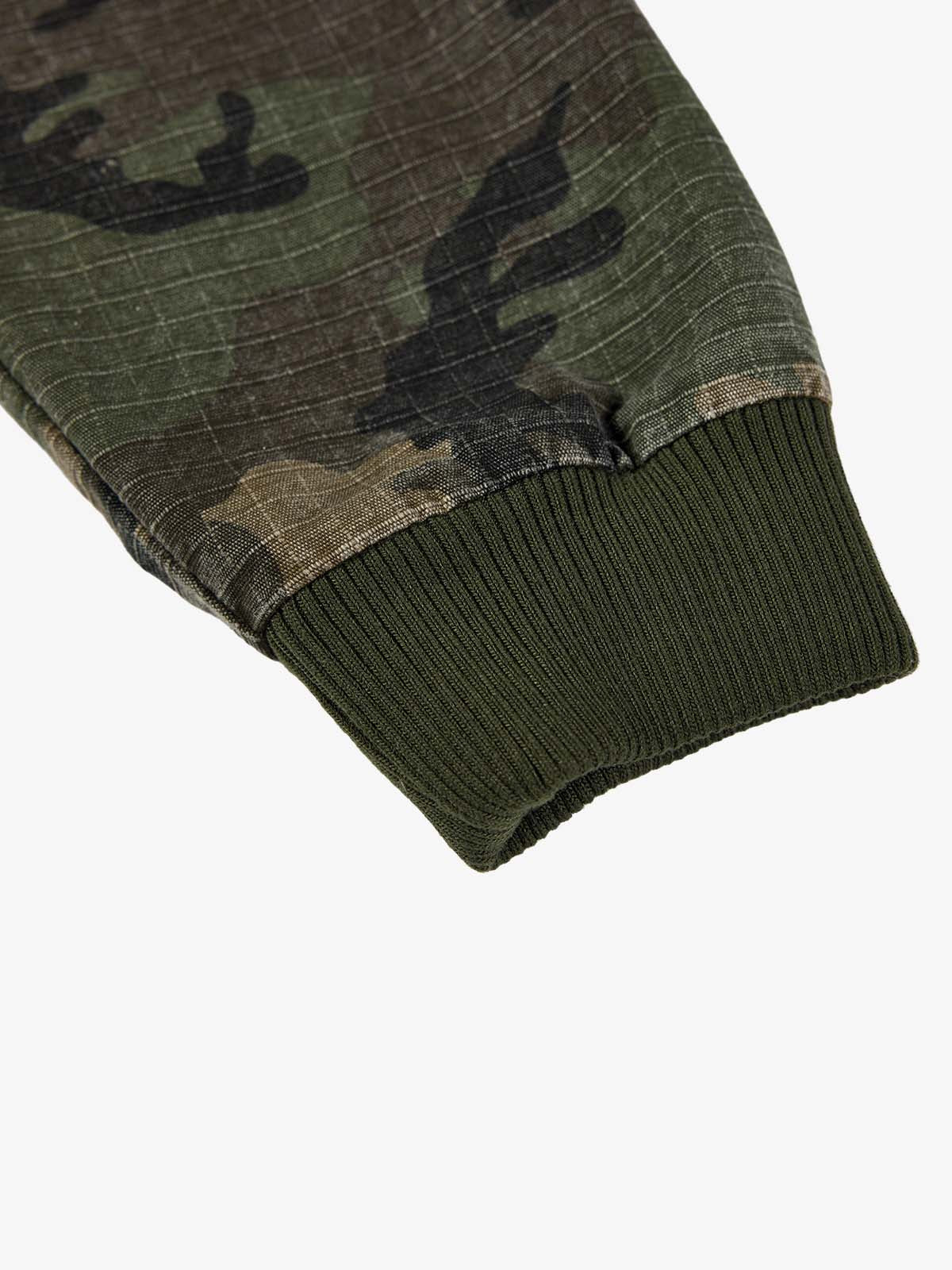 Camo Applique Boxy Fit Hooded Jacket