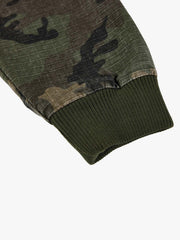 Camo Applique Boxy Fit Hooded Jacket