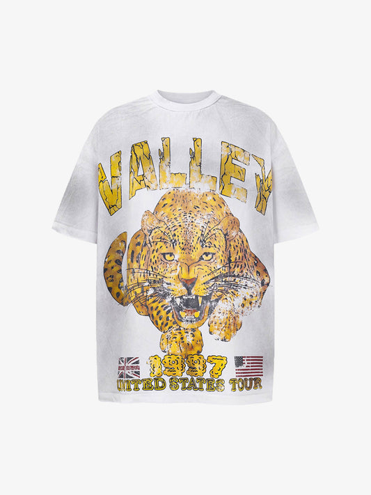 Leopard Old Washed Printed T-shirt 