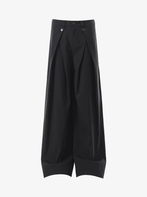 Wide-Leg Striped Trousers for Modern Elegance 