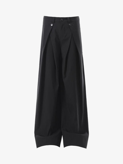 Wide-Leg Striped Trousers for Modern Elegance 