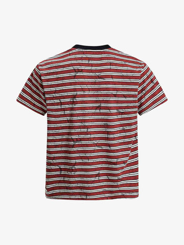 Grunge Striped Distressed Graphic T-Shirt 