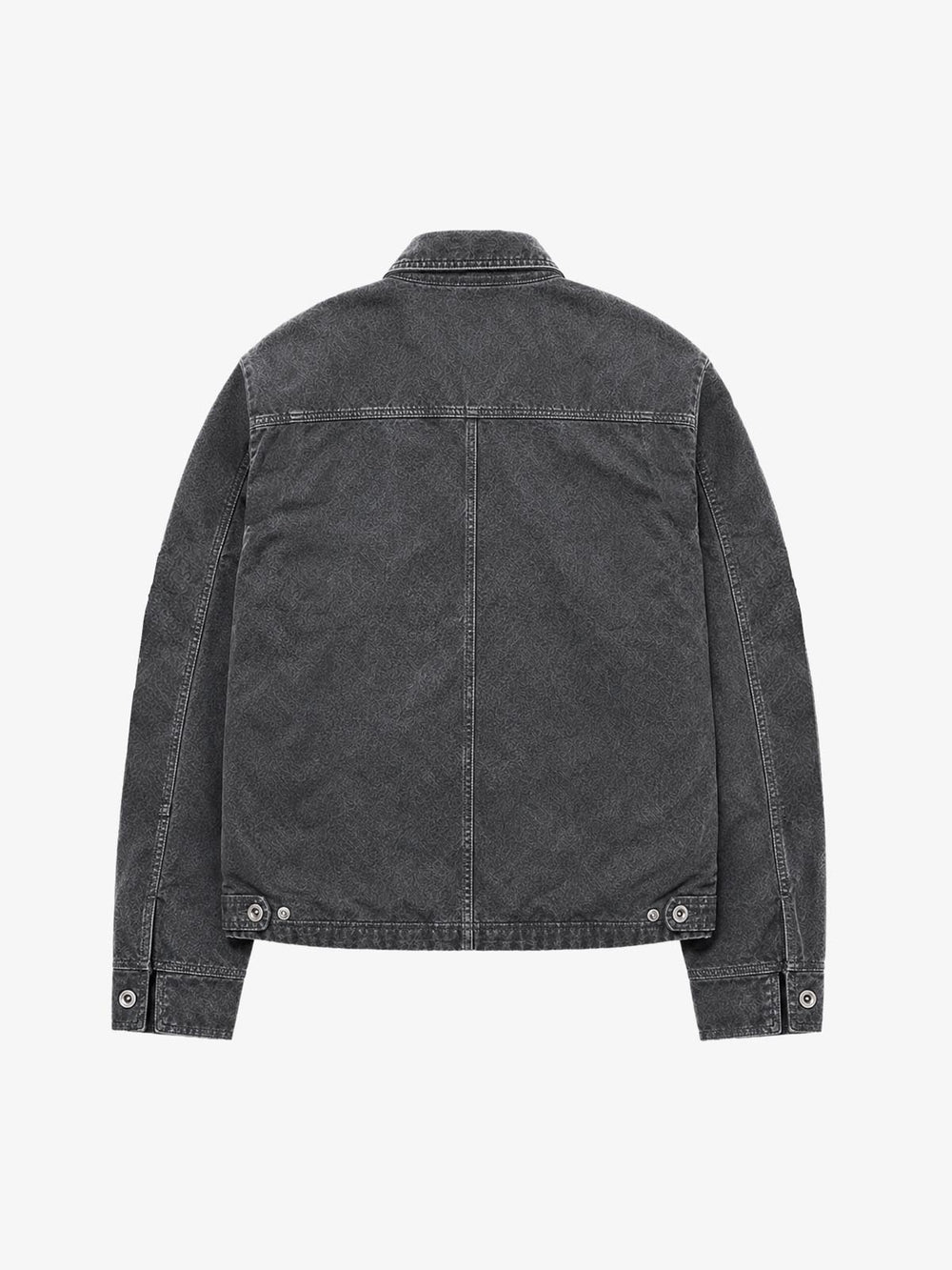 Used-Look-Motorradjacke aus gewaschenem Twill mit vielen Taschen