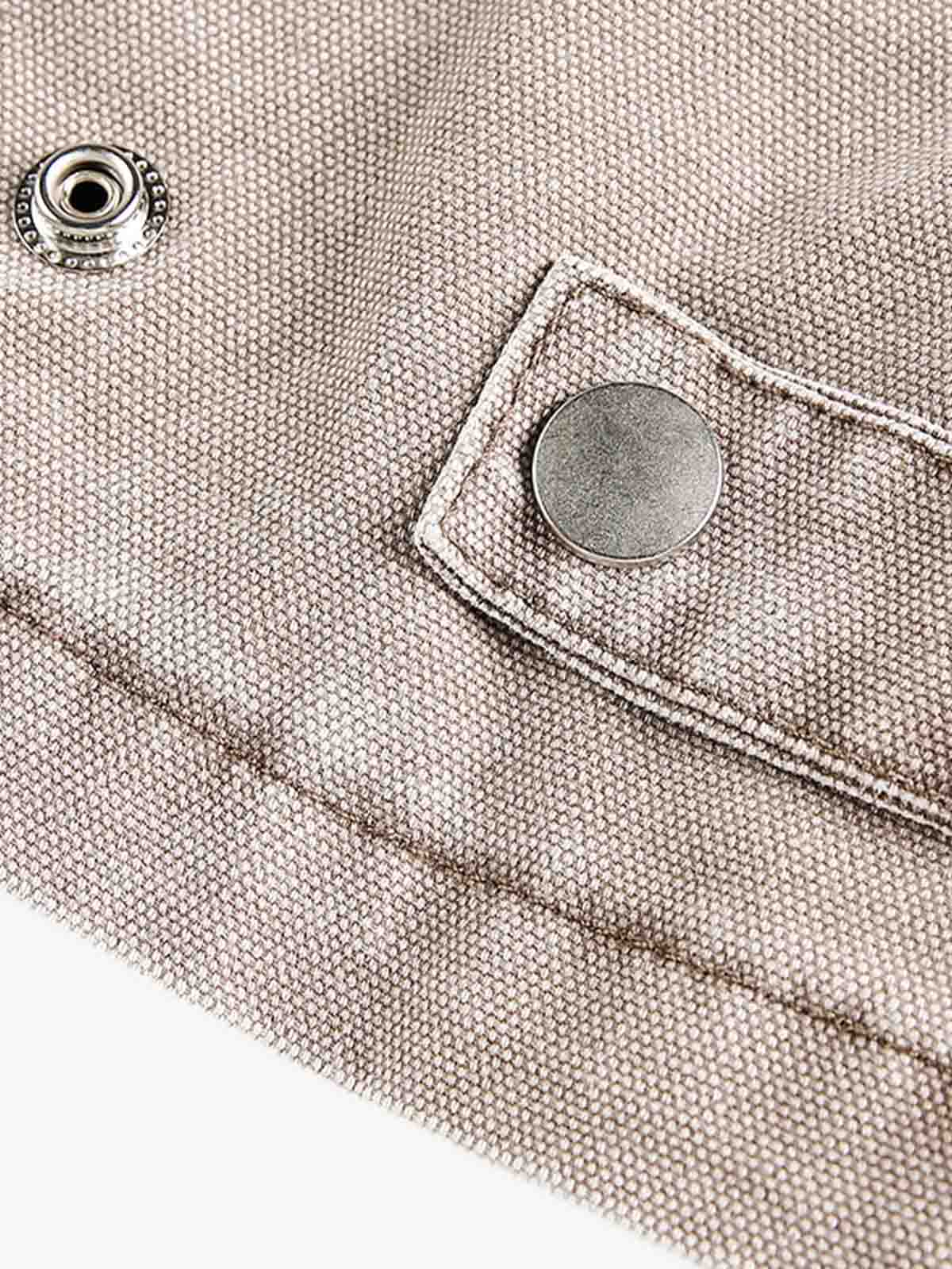 Vintage Washed Workwear Lapel Detroit Jacket 
