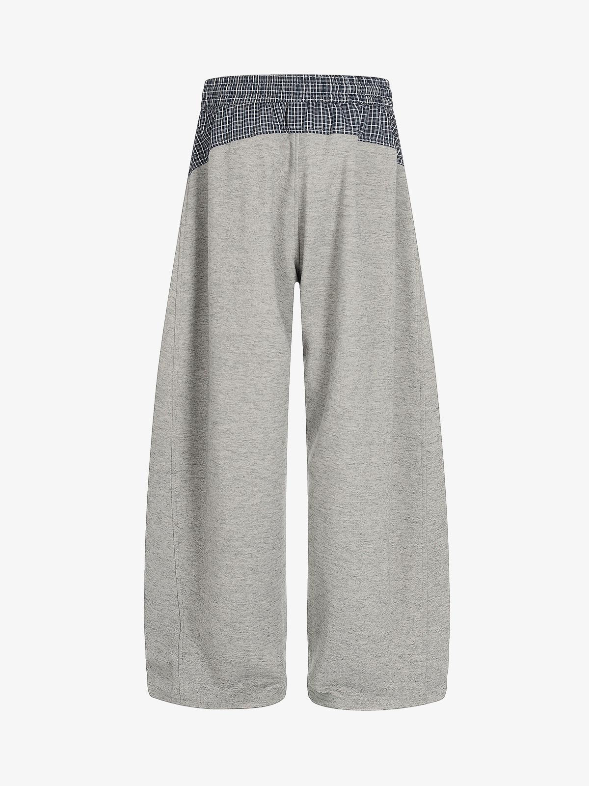 Plaid Paneled Sweatpants