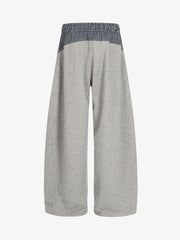 Plaid Paneled Sweatpants