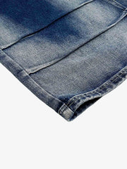 Belted Curved Seam Wide Leg Jorts 