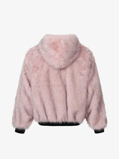 Stylish Faux Fur Hooded Jacket for Winter Warmth and Fashion 