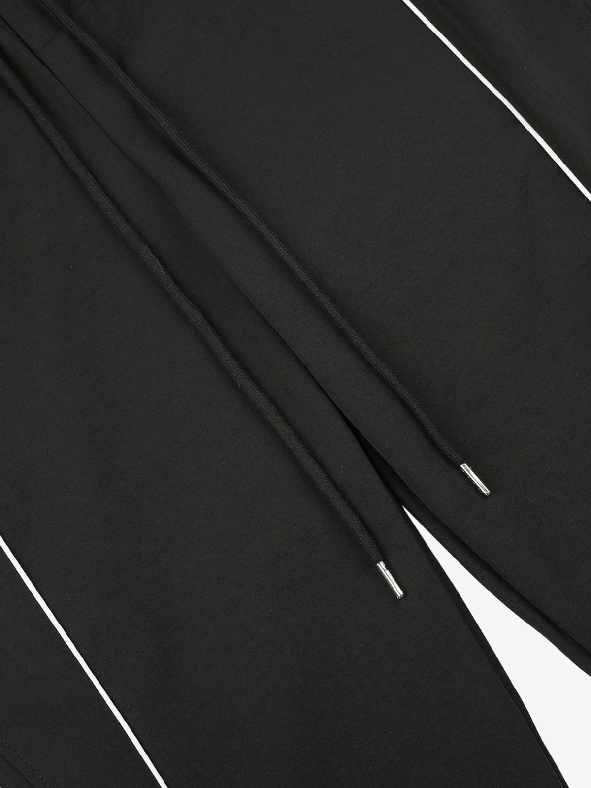 Curved-Seam Striped Baggy Sweatpants