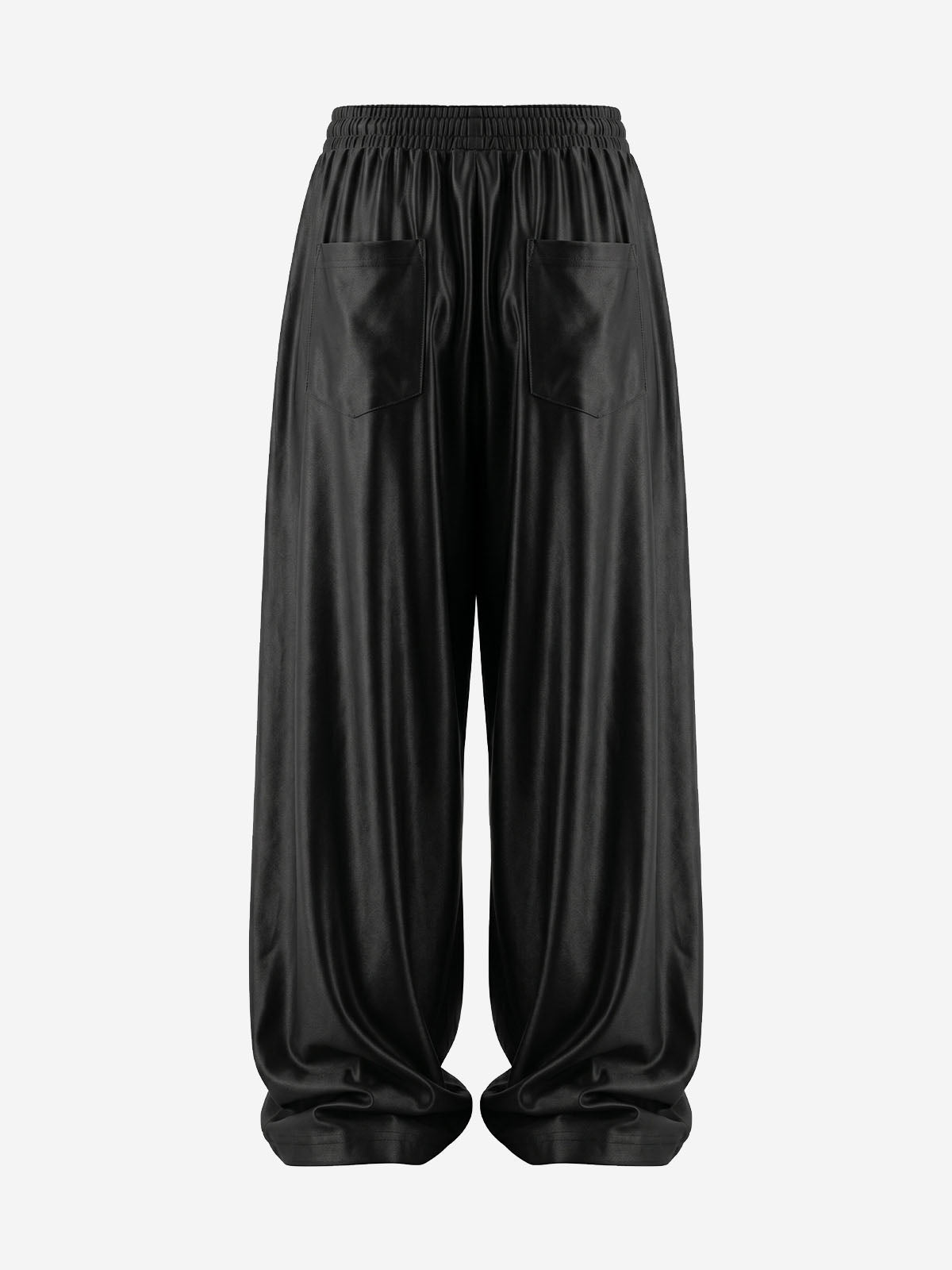 High-Waist Satin Wide-Leg Pants