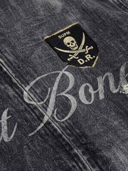 Salt Bones Graphic Washed Denim Jacket
