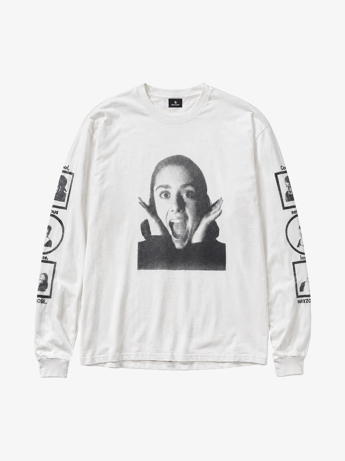 Girl Face Graphic Long Sleeve Tee