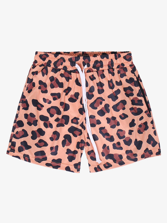Shorts mit Tiermuster und Kordelzug
