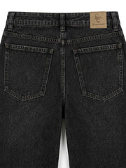 Scorpion Embroidered Pearl-Studded Distressed Straight-Leg Jeans