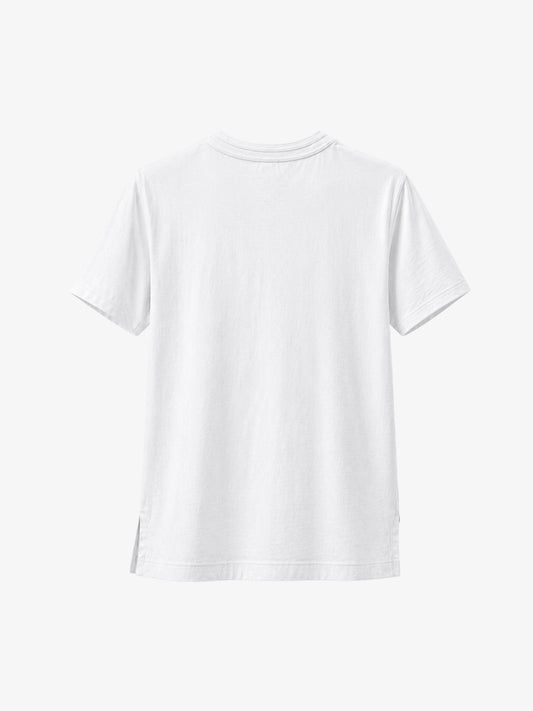 Irregular V-Neck Graphic T-Shirt 