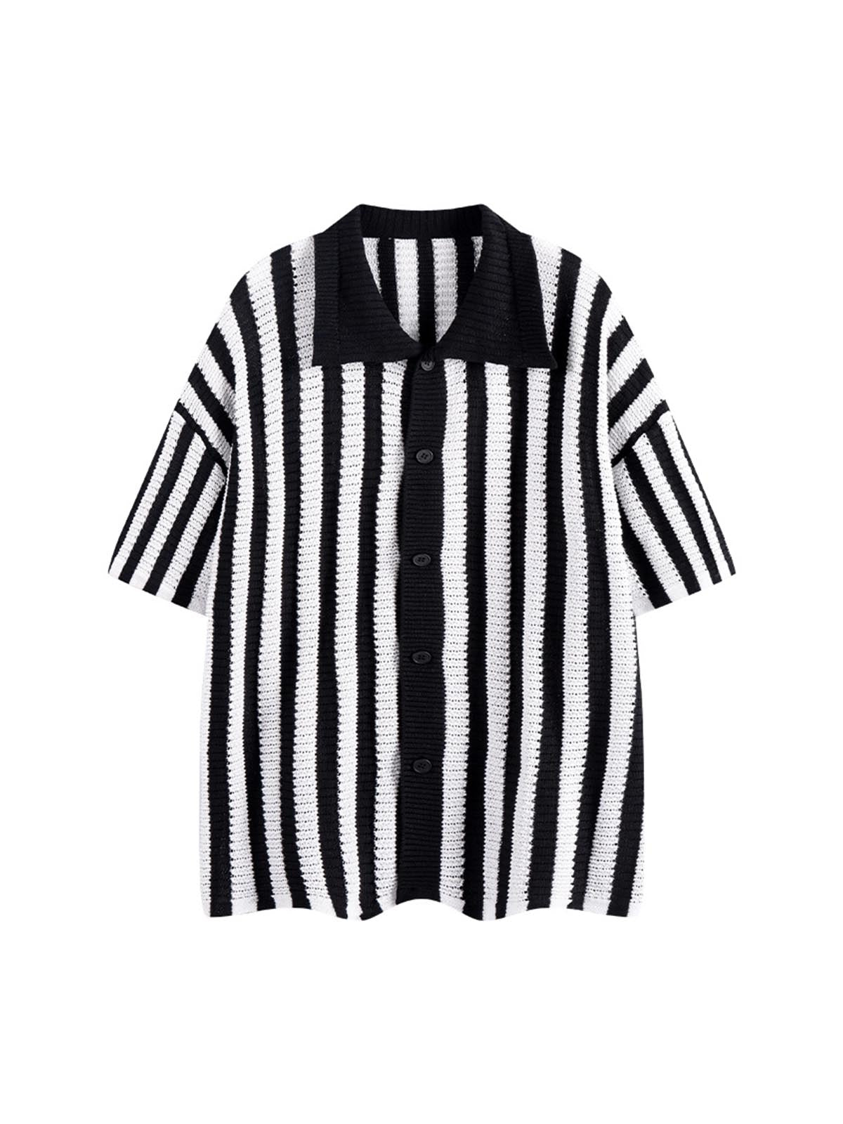 Cleanfit Striped Knit Cardigan Shirt 