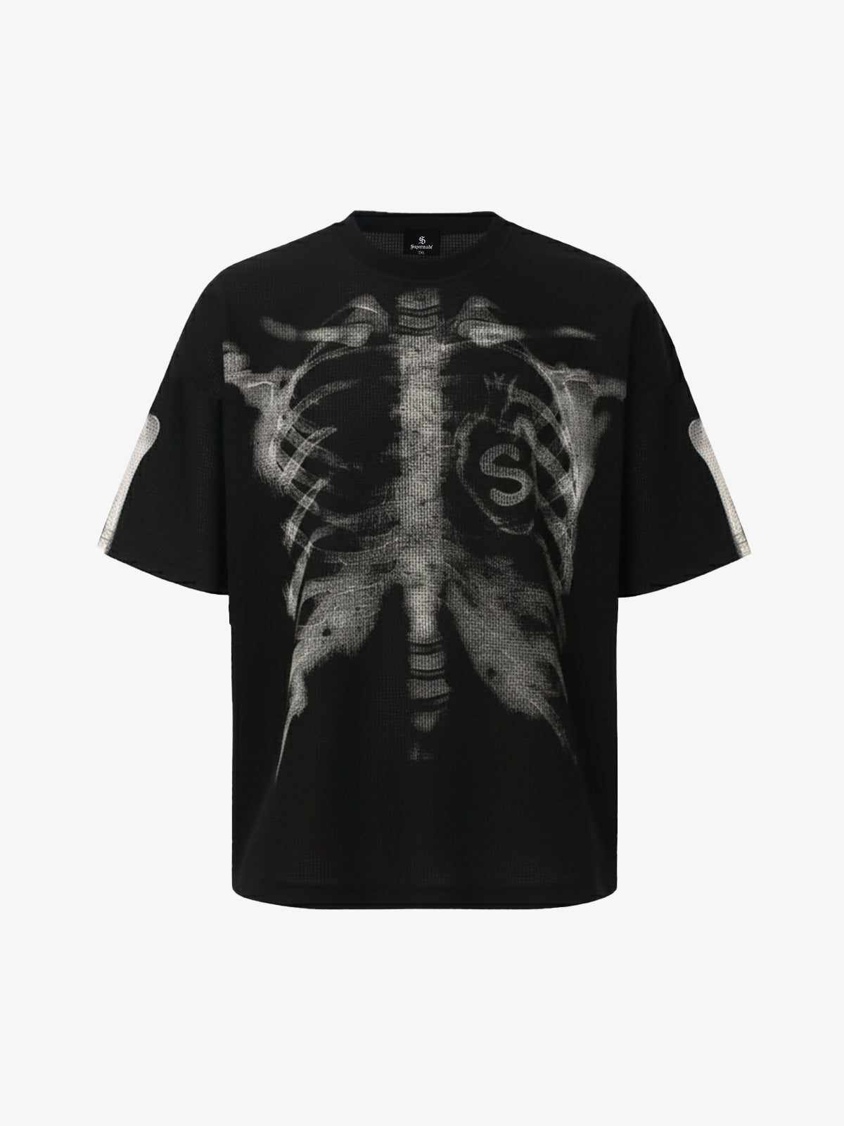 Skeleton Print Long Sleeve T-Shirt - Bold and Edgy Design for Men 