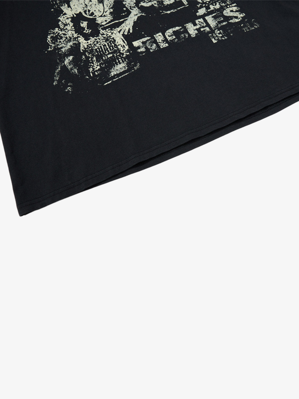Character Graphic Spray-Dyed Distressed Layered Long Sleeve Top