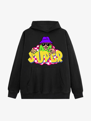 Colorful Graphic Hoodie with 'SUPER' Design 