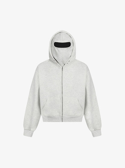 Fleece-Lined Balaclava Zip Up Hoodie 
