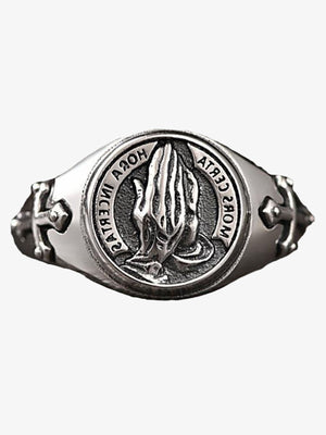 Praying Hands Signet Ring 